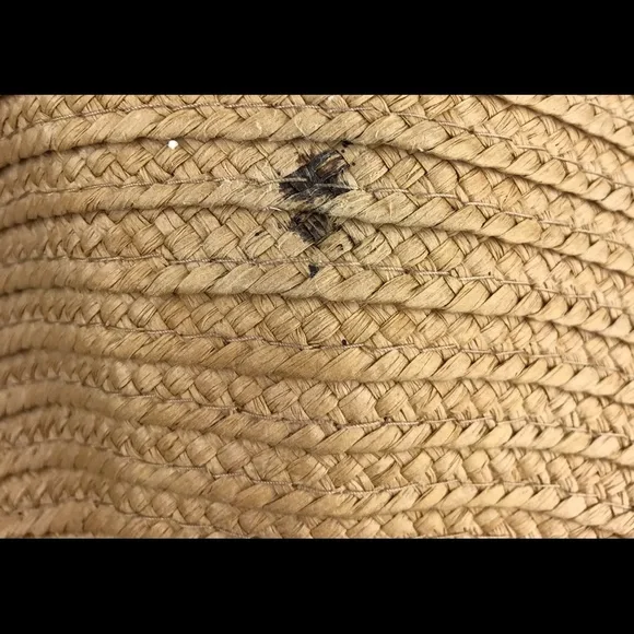 NWT Capelli New York : size : OS : Tan Woven floral floppy beach summer sun hat - Picture 8 of 8